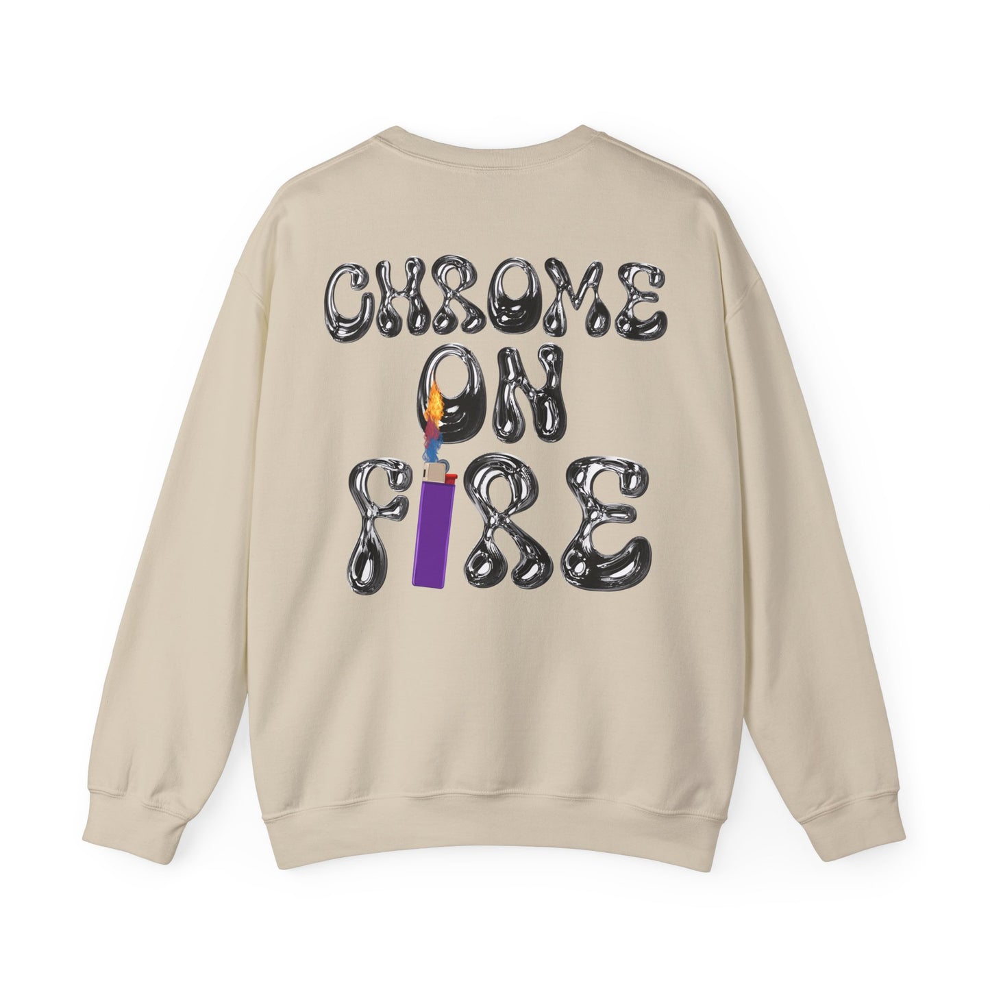 "CHROME ON FIRE" Graphic Crewneck