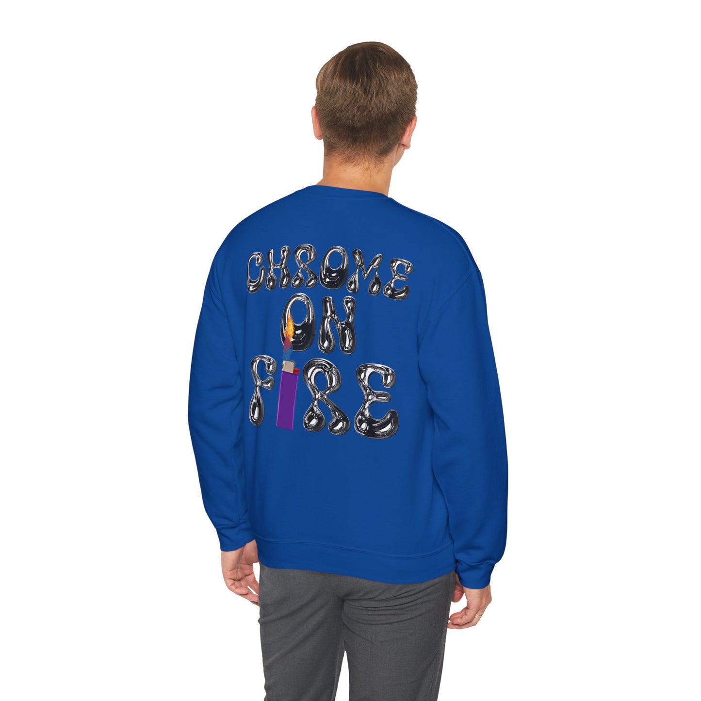 "CHROME ON FIRE" Graphic Crewneck