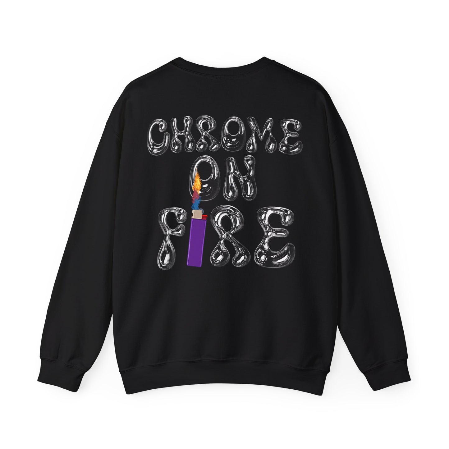 "CHROME ON FIRE" Graphic Crewneck