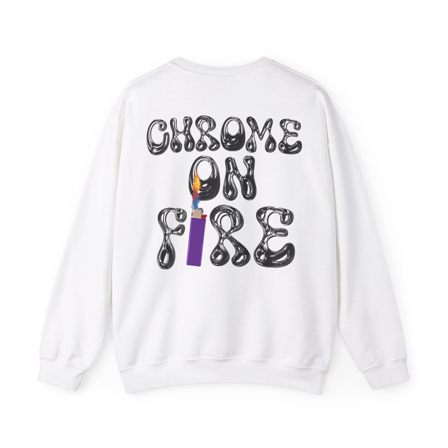 "CHROME ON FIRE" Graphic Crewneck